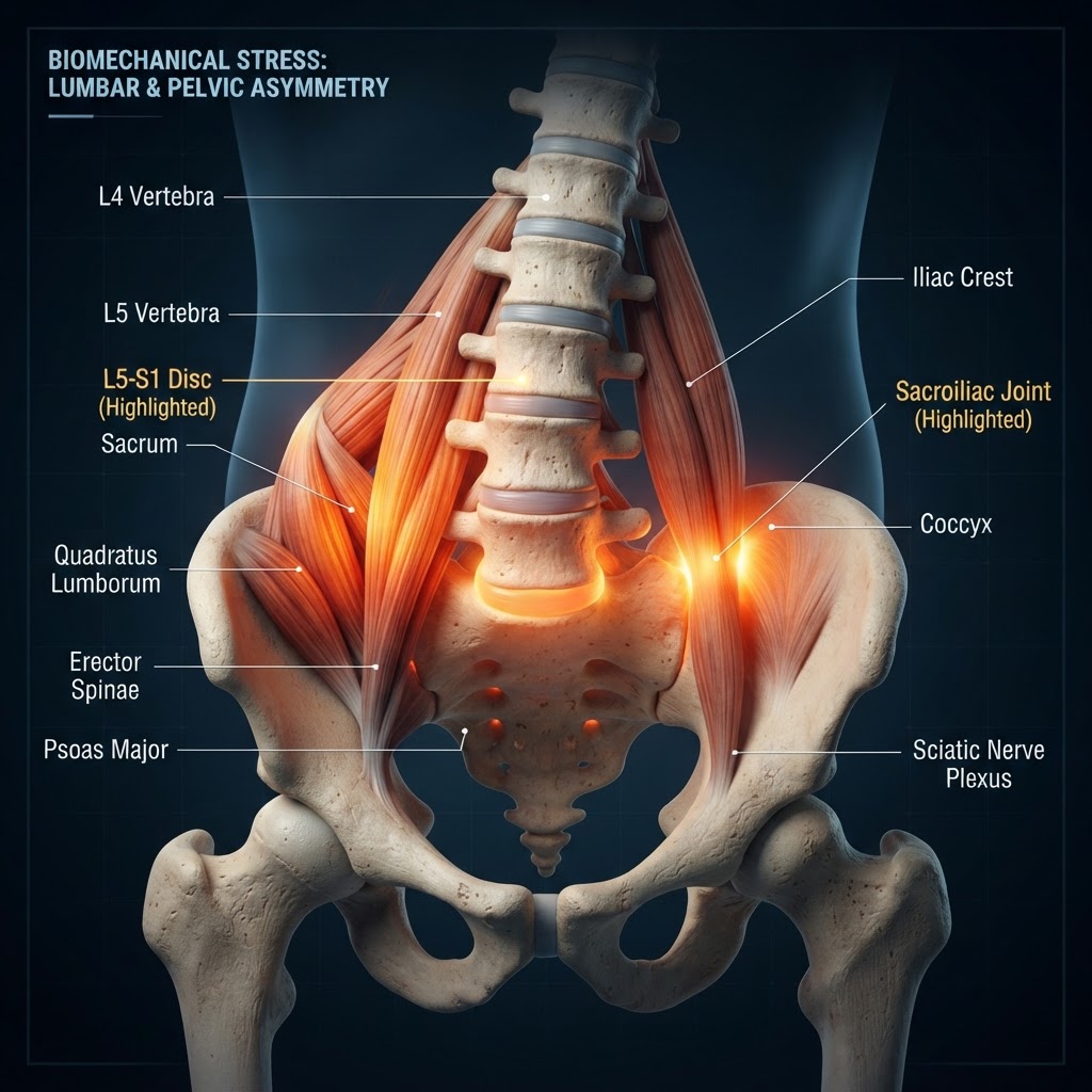 Mal di schiena a Padova — anatomia della colonna lombare e bacino