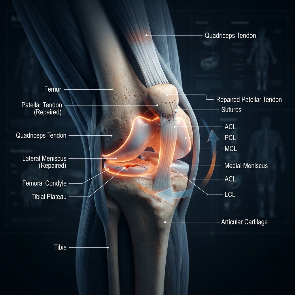 Riabilitazione post-operatoria a Padova — anatomia del ginocchio e recupero