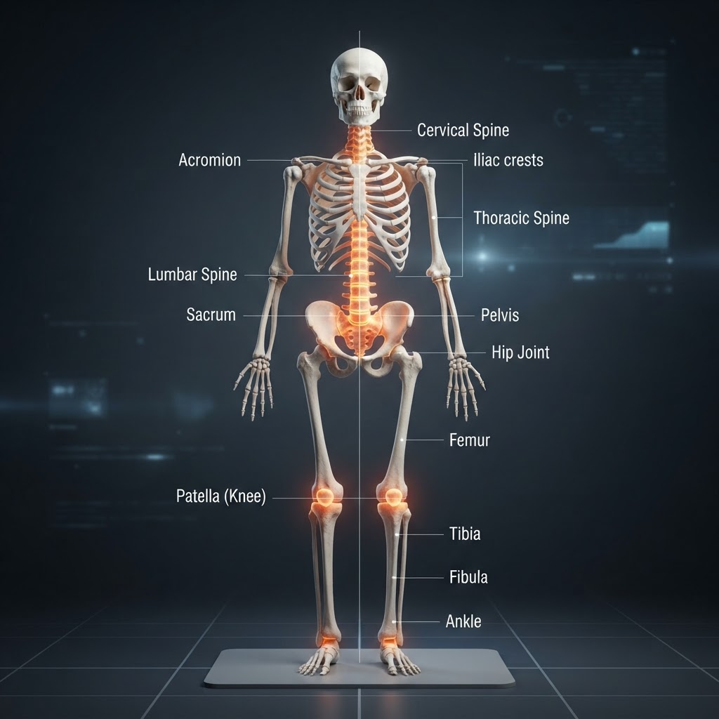 Prima visita fisioterapia a Padova — valutazione posturale globale anatomia scheletrica
